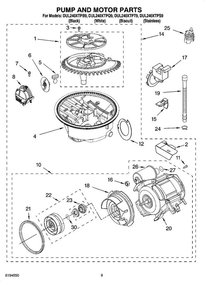 Diagram for DUL240XTPB9