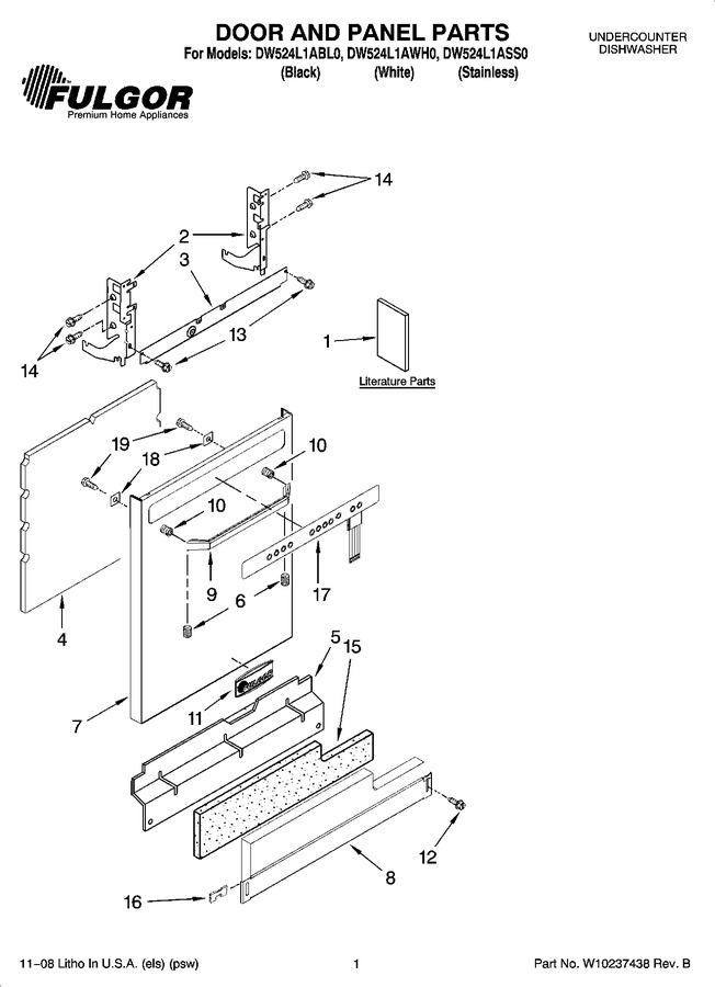 Diagram for DW524L1AWH0