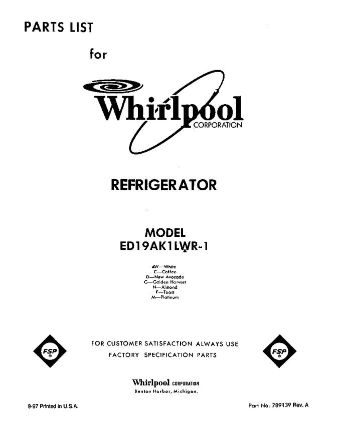 Diagram for ED19AK1LWR1
