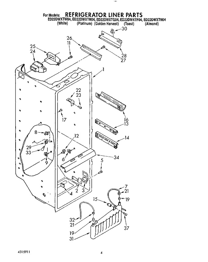 Diagram for ED22DWXTG04