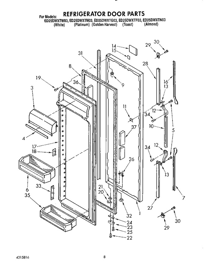 Diagram for ED25DWXTW03
