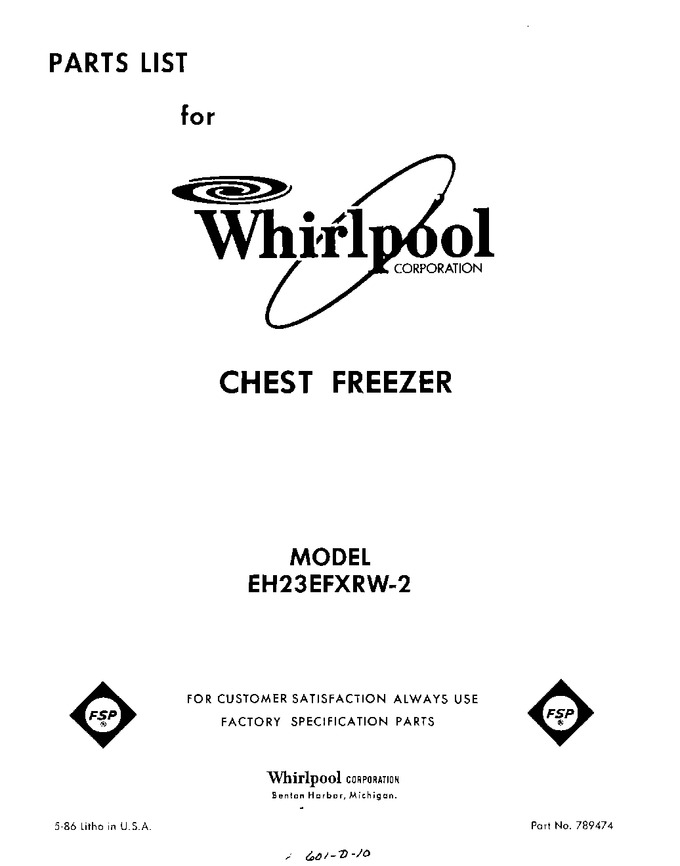 Diagram for EH23EFXRW2