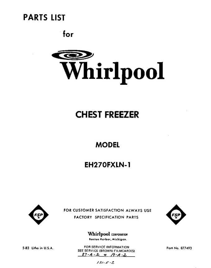 Diagram for EH270FXLN1