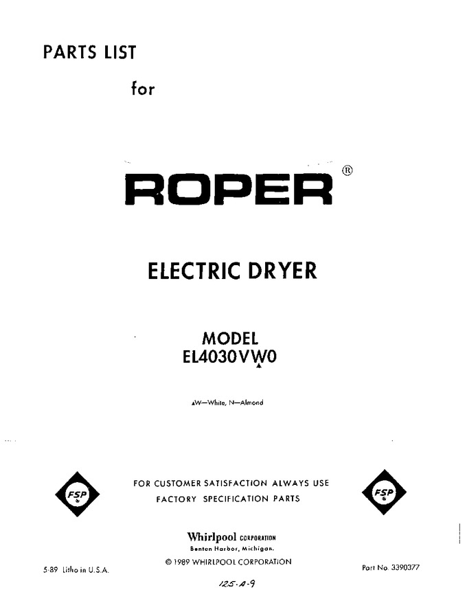 Diagram for EL4030VL0