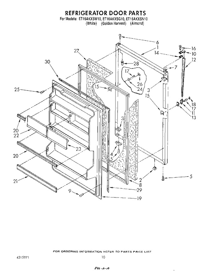 Diagram for ET16AKXSW10