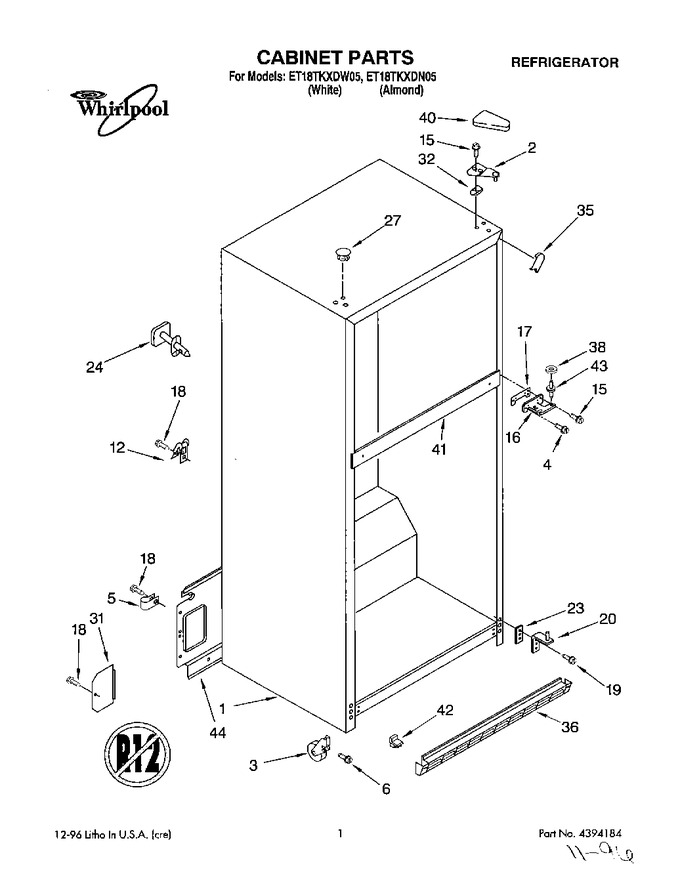 Diagram for ET18TKXDW05