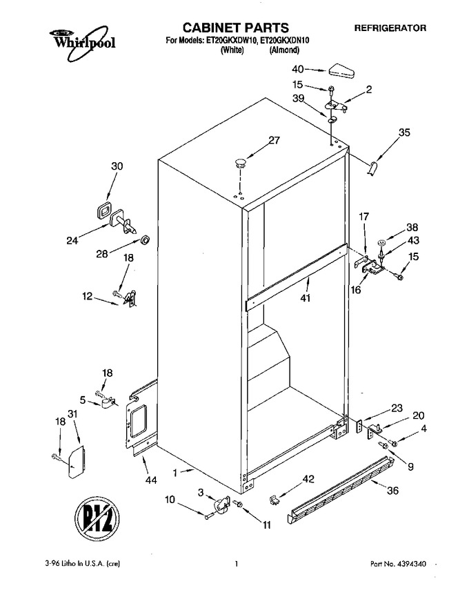Diagram for ET20GKXDW10