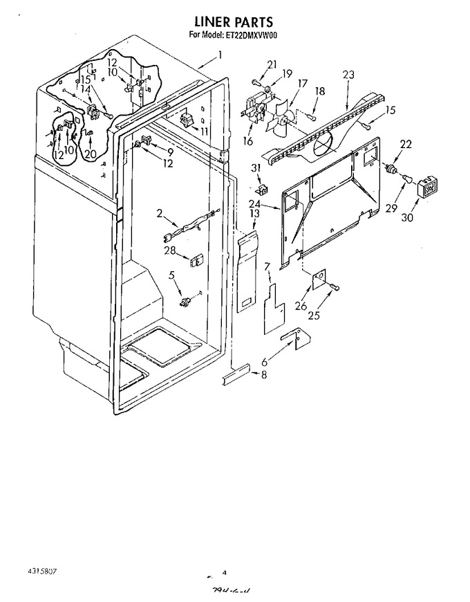 Diagram for ET22DMXVW00