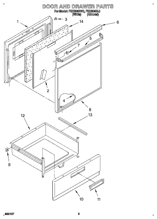 Diagram for FES364BW0