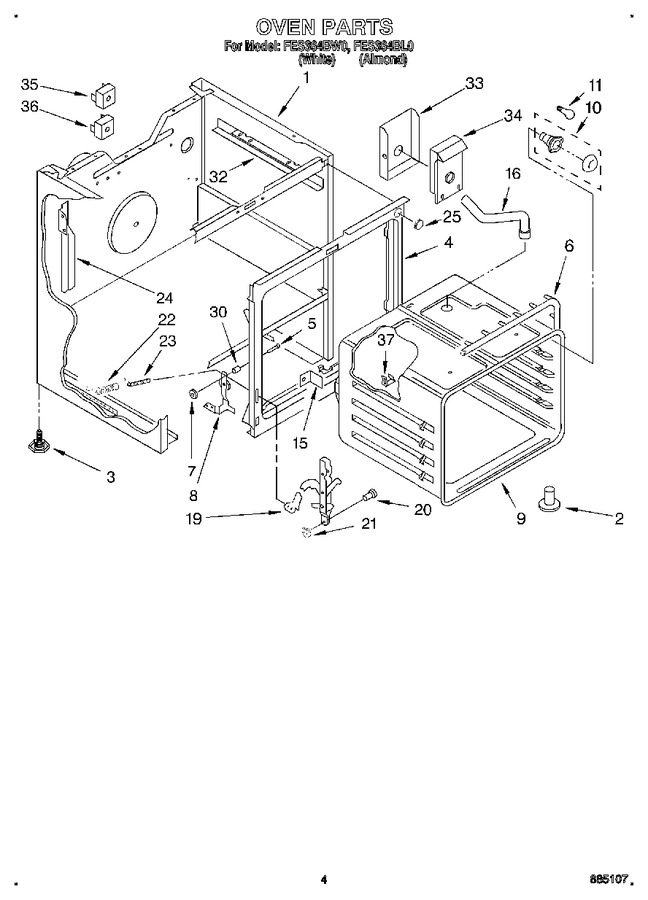 Diagram for FES364BW0