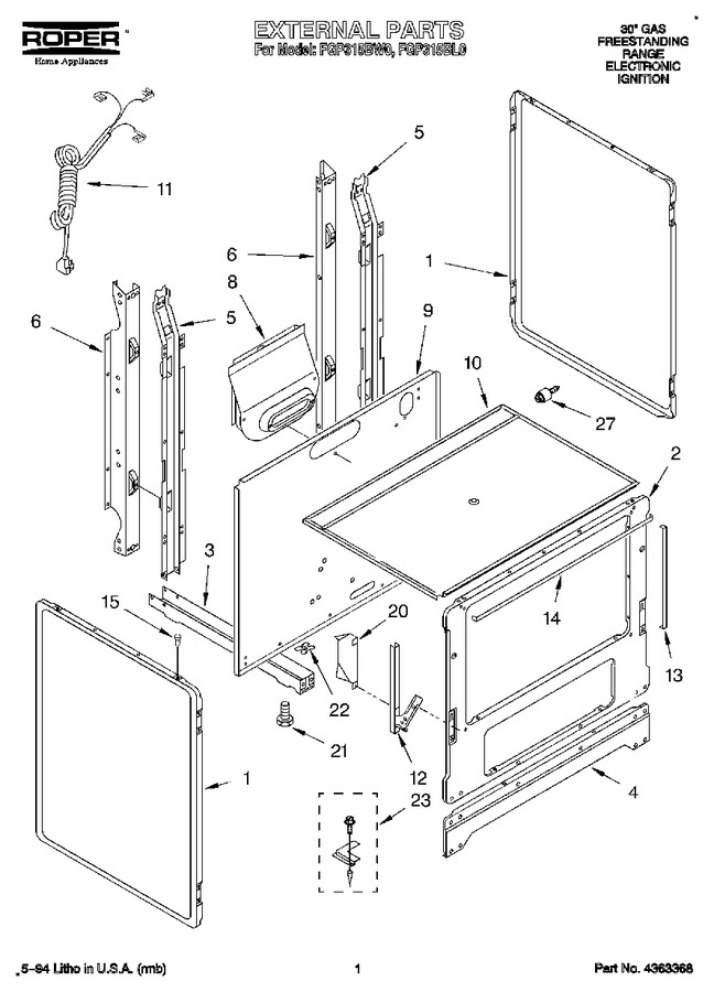 Diagram for FGP315BW0