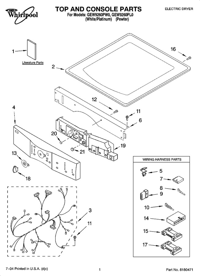 Diagram for GEW9260PW0