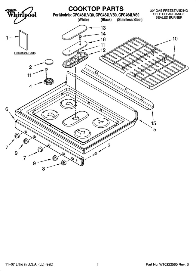 Diagram for GFG464LVB0