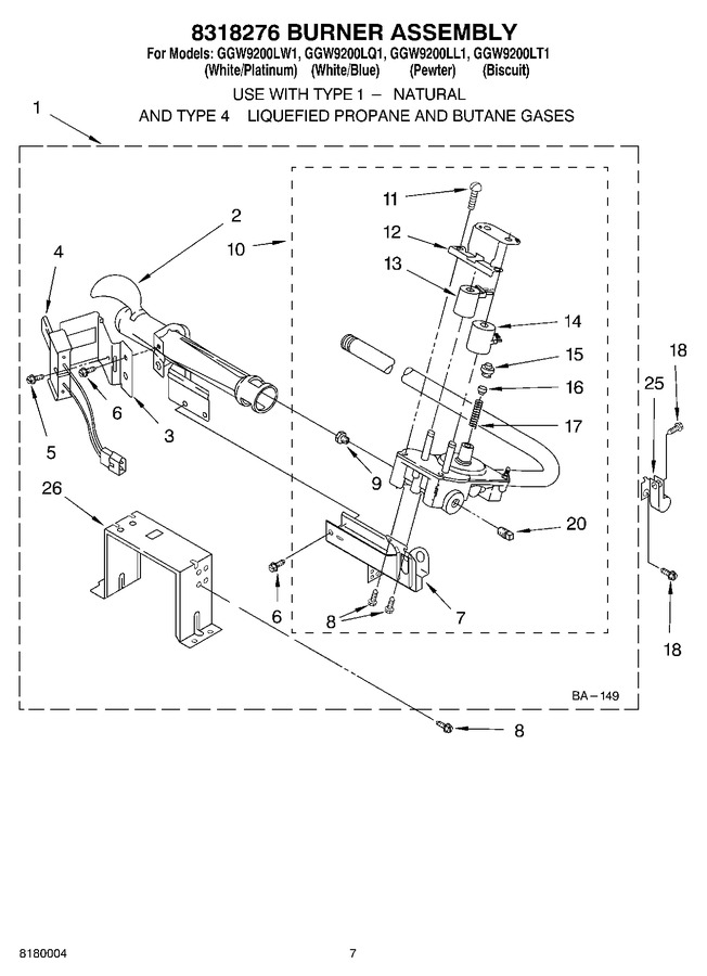 Diagram for GGW9200LL1