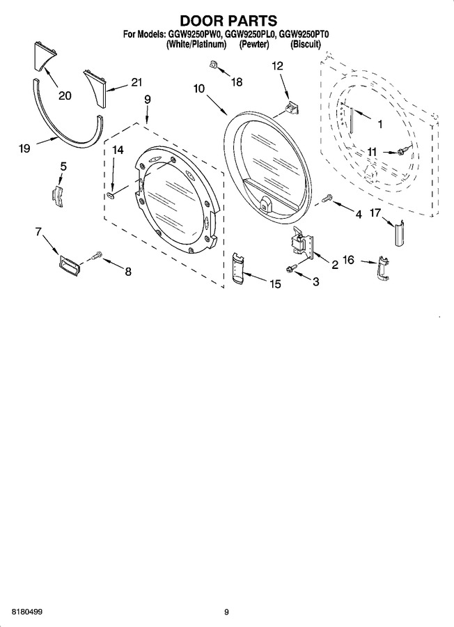 Diagram for GGW9250PT0