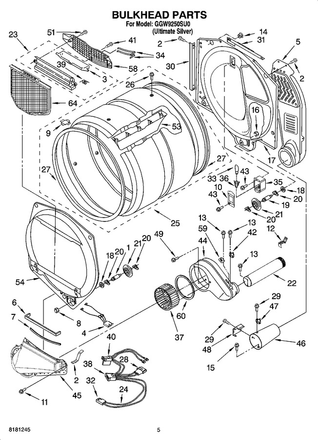 Diagram for GGW9250SU0