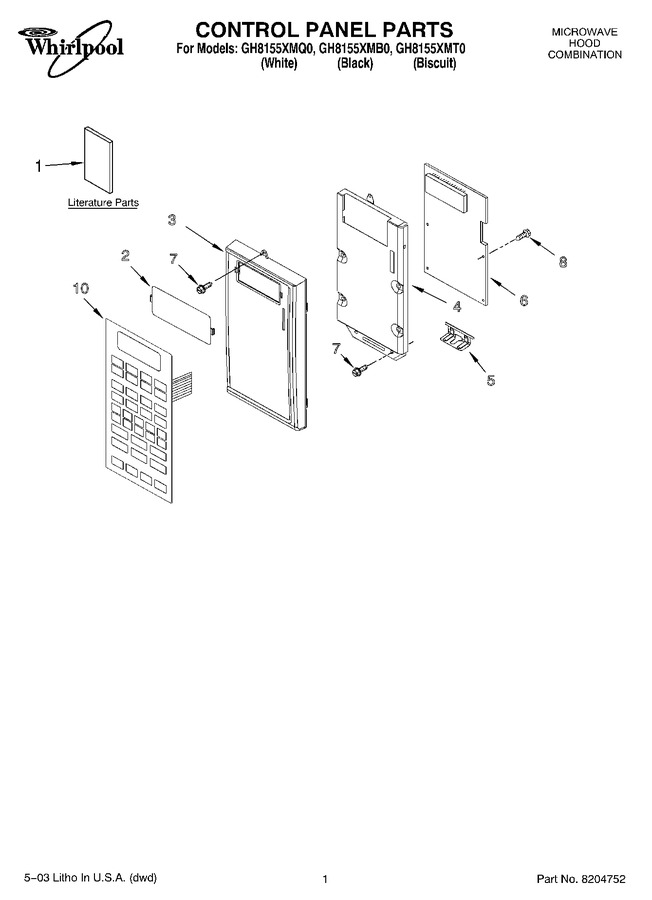 Diagram for GH8155XMB0