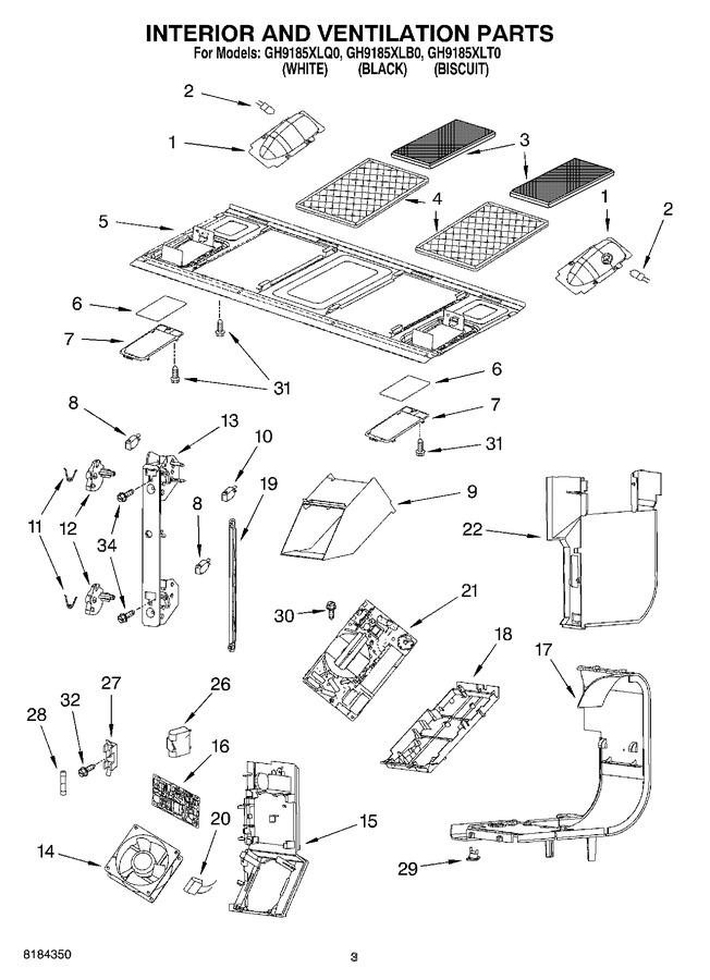 Diagram for GH9185XLT0