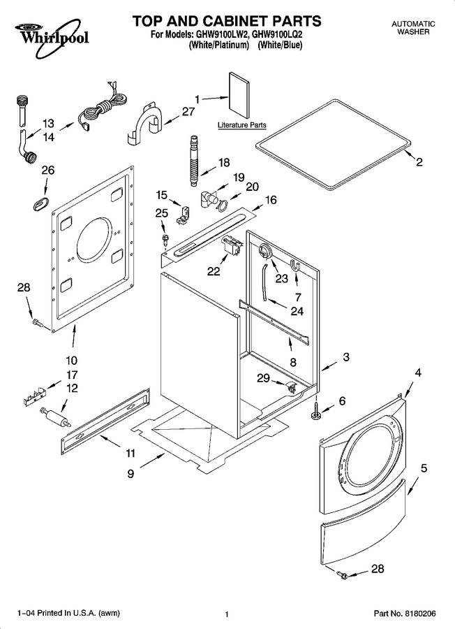 Diagram for GHW9100LW2