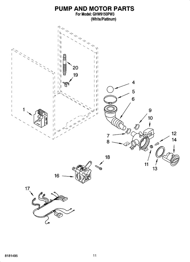 Diagram for GHW9150PW3