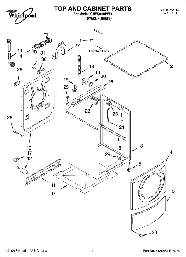 Diagram for GHW9160PW0