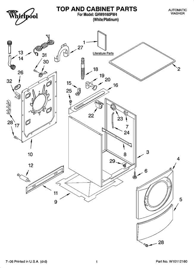 Diagram for GHW9160PW4