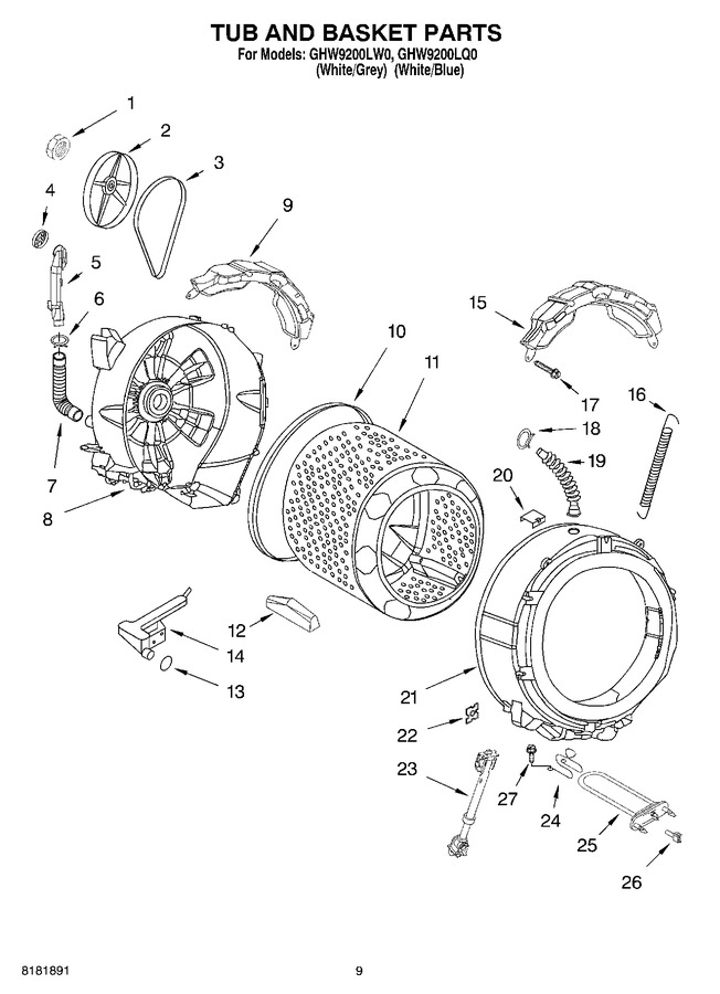 Diagram for GHW9200LW0