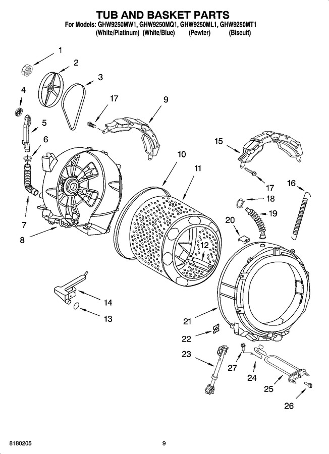 Diagram for GHW9250MQ1