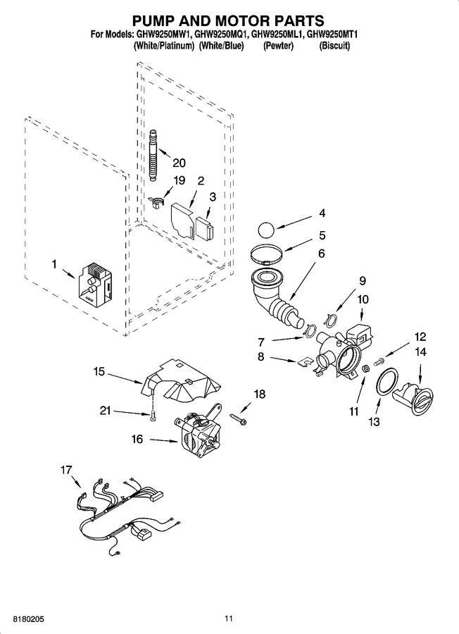 Diagram for GHW9250MQ1