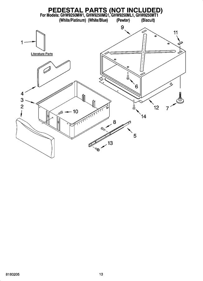 Diagram for GHW9250MT1
