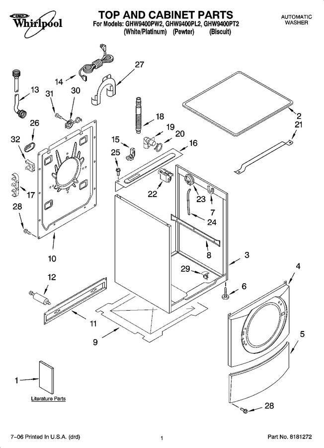 Diagram for GHW9400PW2