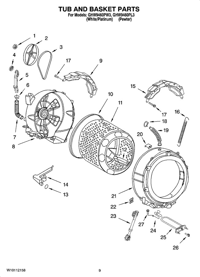 Diagram for GHW9460PW3