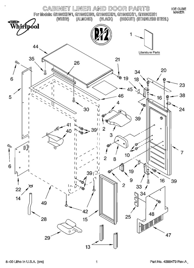 Diagram for GI1500XHW1