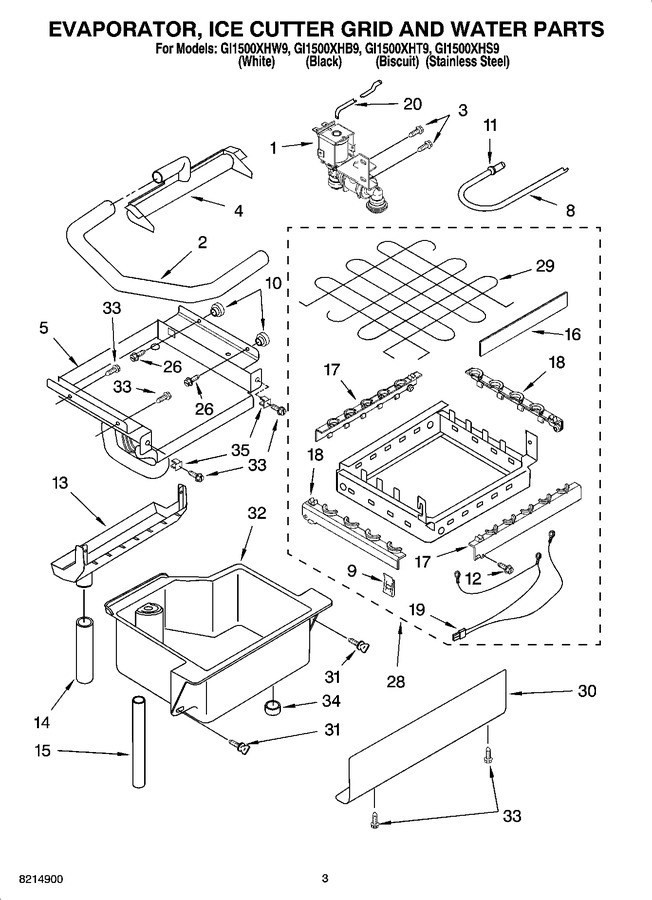 Diagram for GI1500XHT9