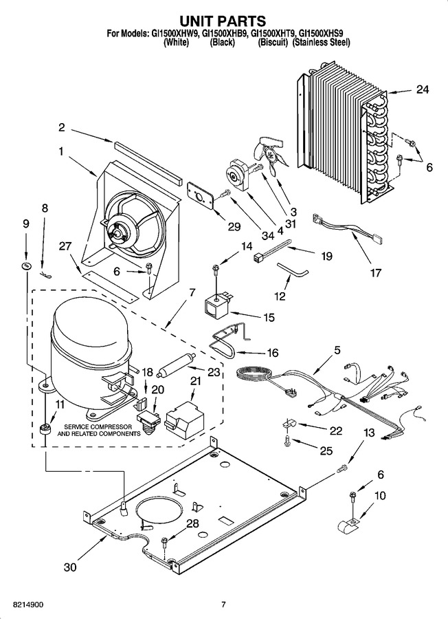 Diagram for GI1500XHT9