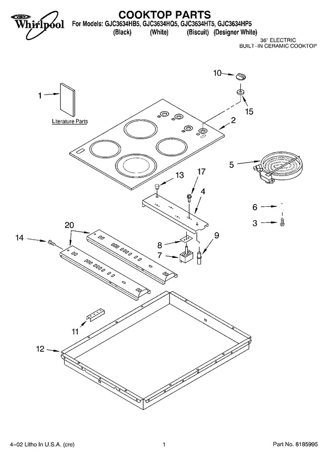 Diagram for GLC3634HT5