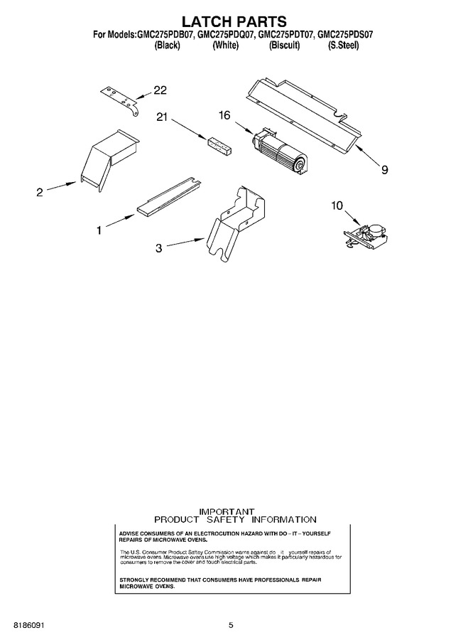 Diagram for GMC275PDT07