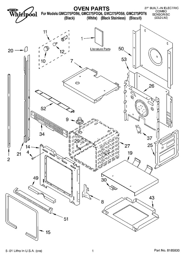 Diagram for GMC275PDQ6
