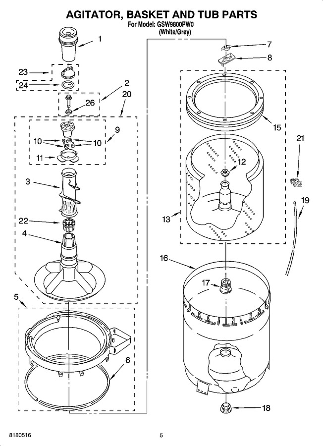 Diagram for GSW9800PW0