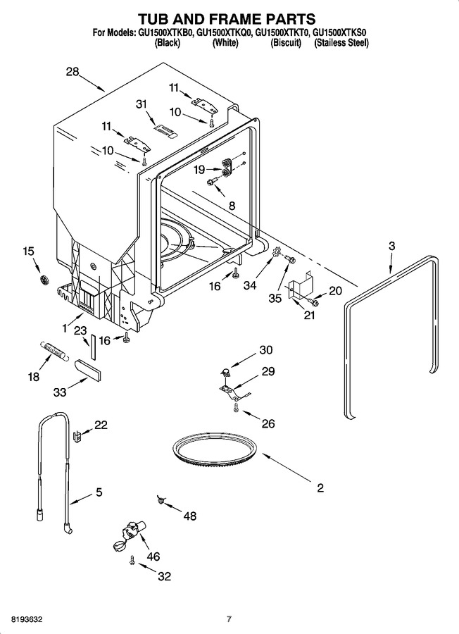 Diagram for GU1500XTKB0
