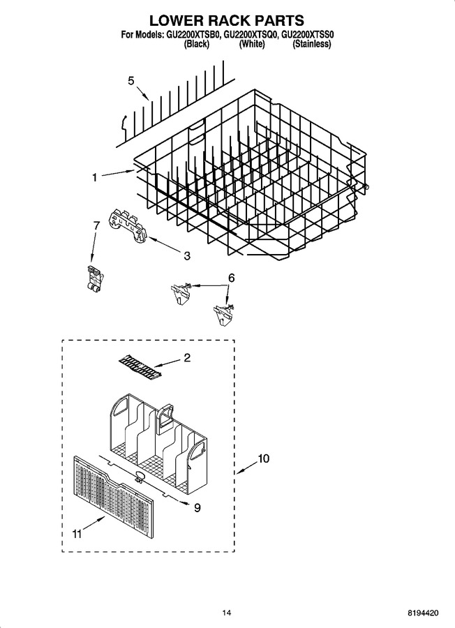 Diagram for GU2200XTSQ0