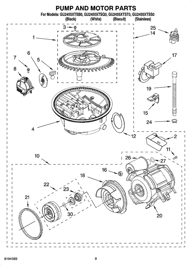 Diagram for GU2455XTSB0