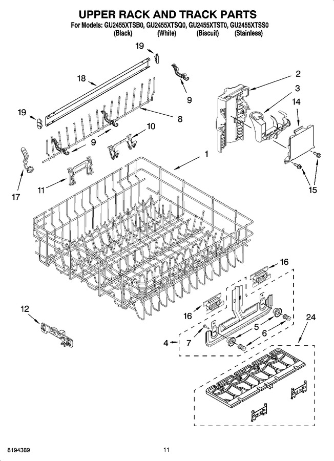 Diagram for GU2455XTSB0