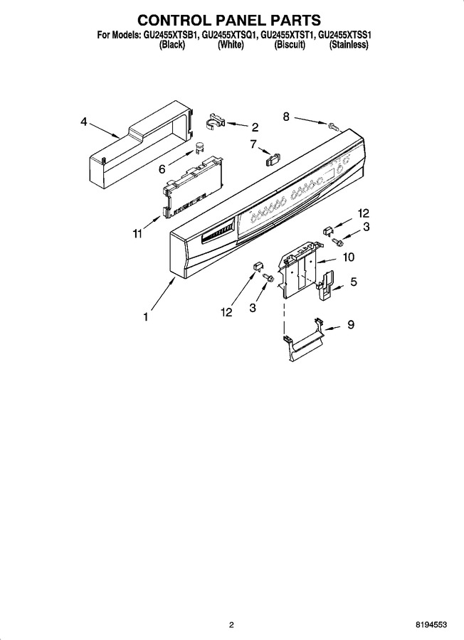 Diagram for GU2455XTSB1