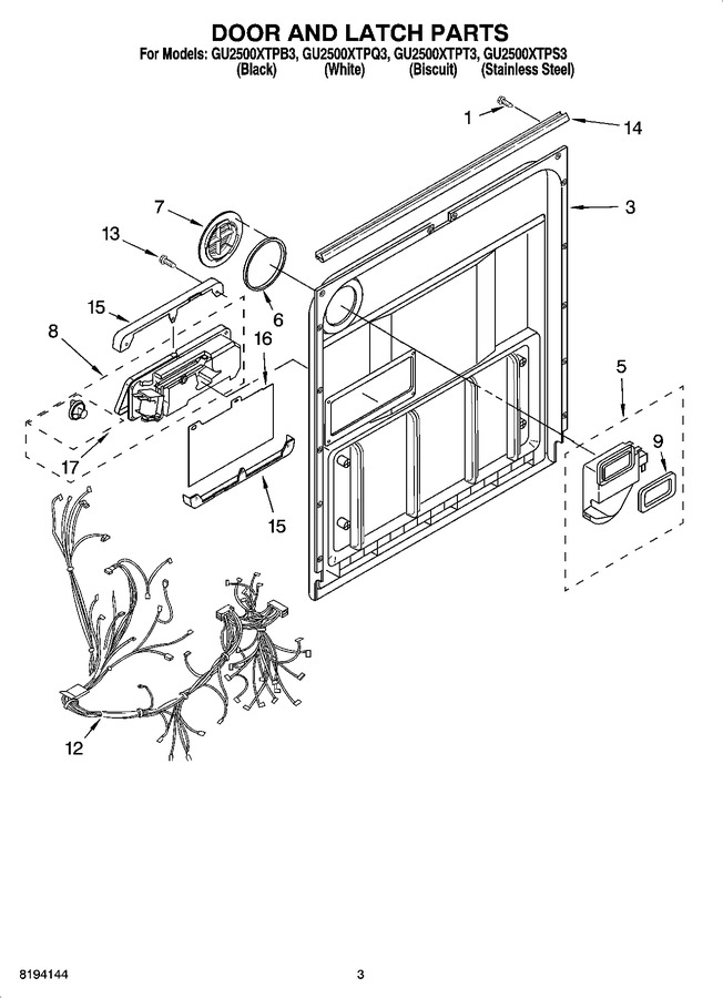 Diagram for GU2500XTPQ3