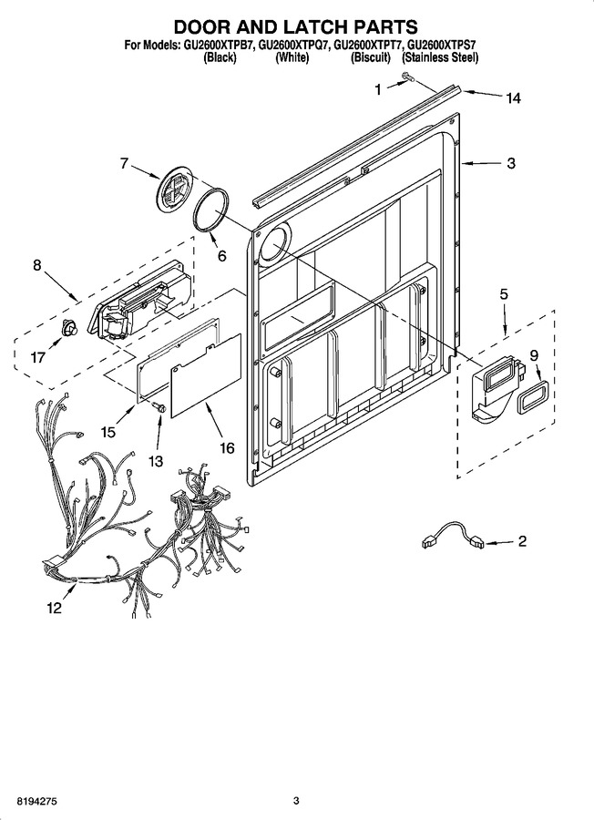 Diagram for GU2600XTPT7