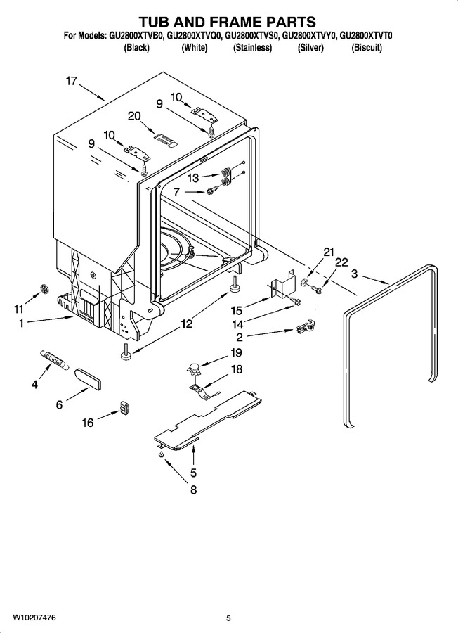 Diagram for GU2800XTVS0