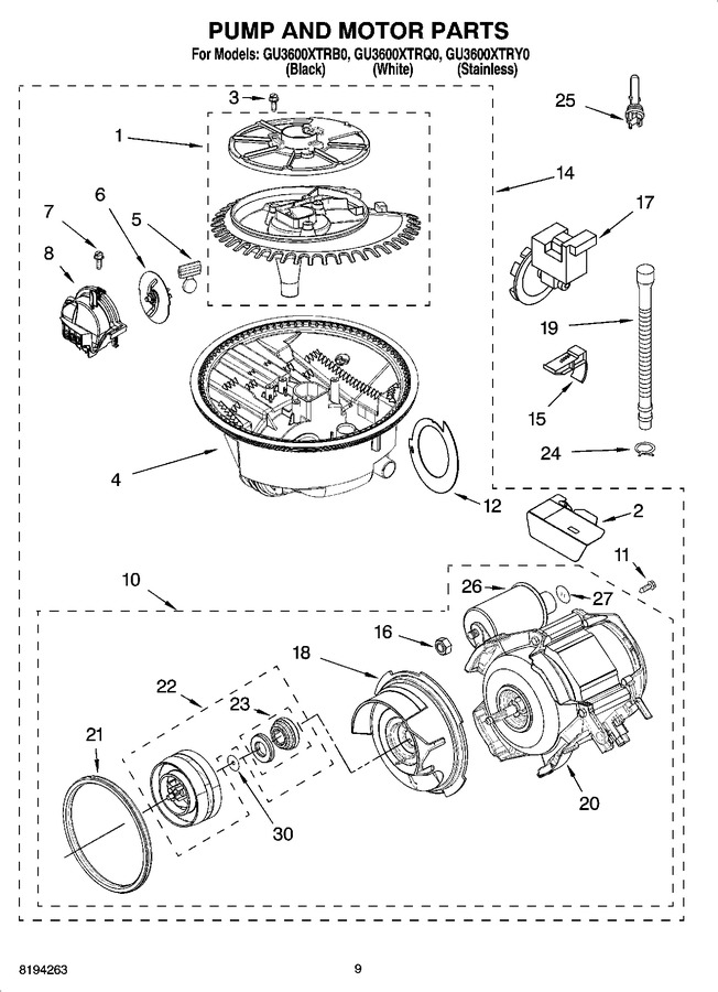 Diagram for GU3600XTRB0