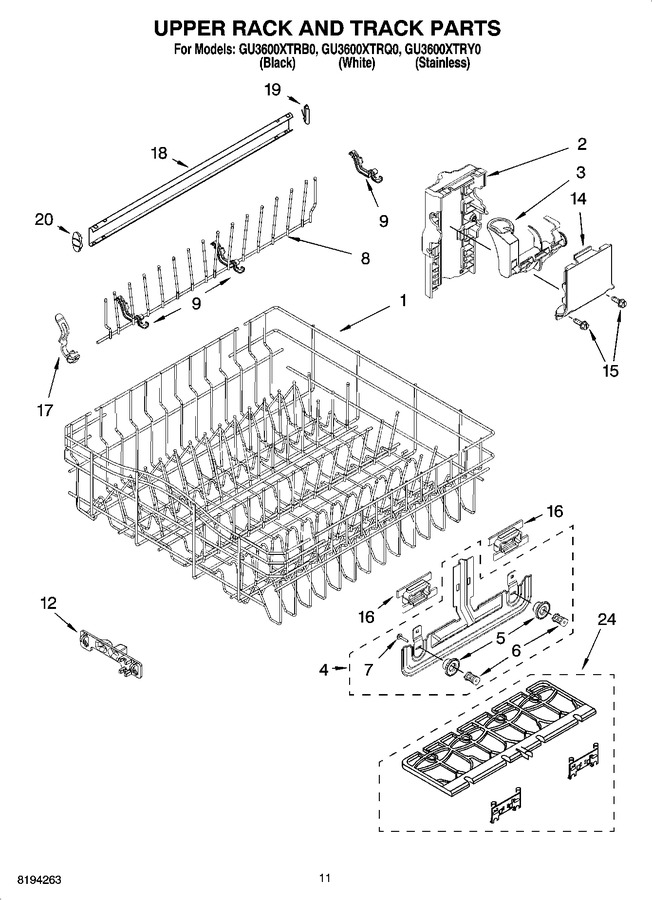 Diagram for GU3600XTRY0