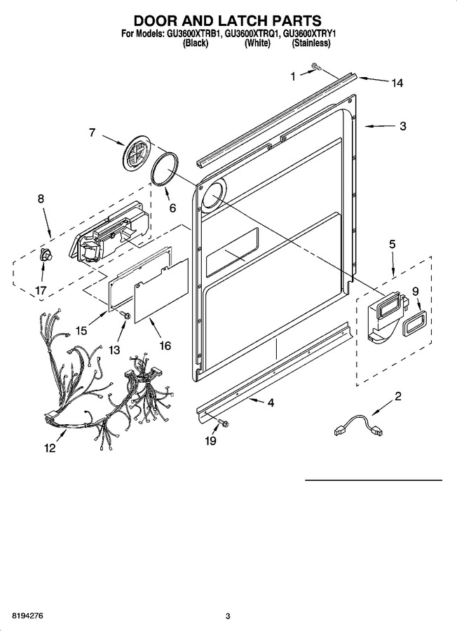 Diagram for GU3600XTRQ1